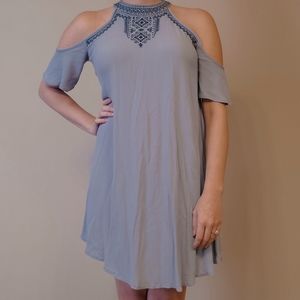 Last chance! Closet Closing! Knox rose cold shoulder xs dress blue